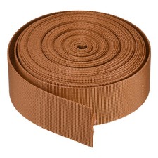 Flat Nylon Webbing Strap 1.5 Inch 10 Yards Dark Brown for Backpack Luggage Rack