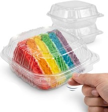 Clamshell Containers - Clear Disposable Plastic To-Go, Leak-Resistant and