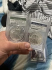 Lot of 2 $1 Silver Eagle PCGS MS70 First Strike