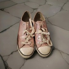 Girls Converse Pink Sparkles