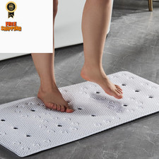 Webos Bathtub Mat Non Slip: Soft Safety 36" x 17" Rectangular , 17x36" White