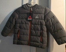Gerry - Kids Jersey Lined Hooded Puffer Jacket -Full Zip Winter Coat - Gray - 2T