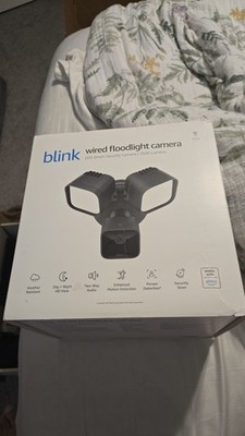 Blink Wired Floodlight Camera 2600 Lumens Black BFM00100U