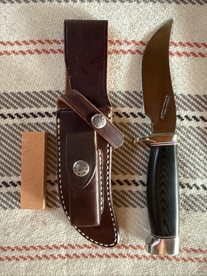 Randall Made Knives Model 22 Outdoorsman Knife In Black Micarta & Model A Sheath