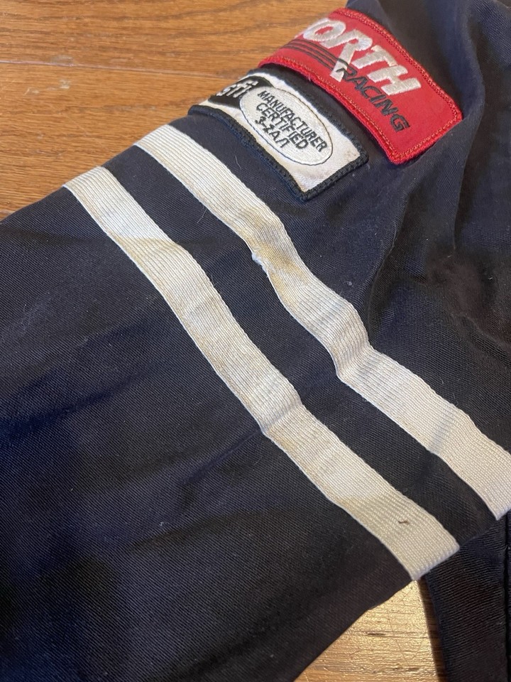Vintage Worth Racing Jacket Men’s Large Dark Blue Cotton Full Zip Made ...