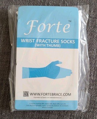 NWT Forte Wrist Fracture Socks With Thumb Pack Of 2 Arm Socks