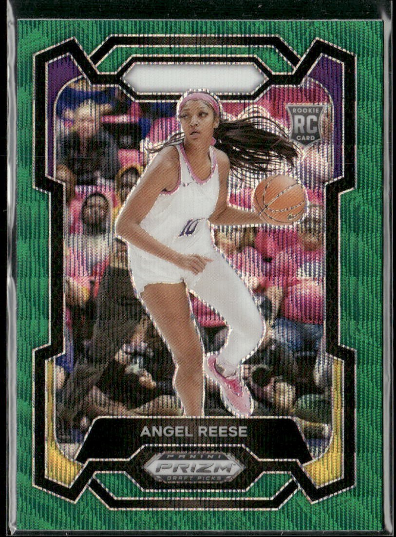 Angel Reese Rookie RC 2024 Panini Prizm Draft Picks #38 Green Wave LSU Tigers