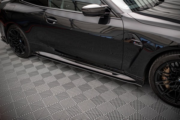 Seitenschweller Ansatz (Paar) Passend FüR BMW M4 G82 Schwarz Matt-image