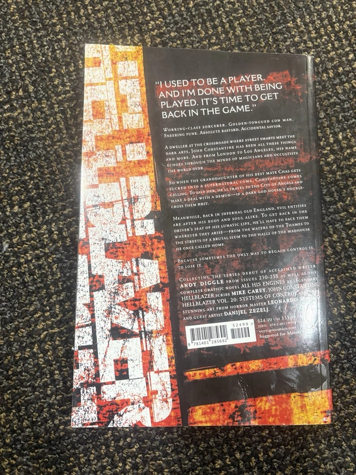 John Constantine Hellblazer Vol 20 Sistemas de Control DC Vertigo Carey Libro TPB Foto 2 de 4