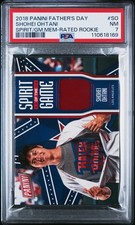 2018 SHOHEI OHTANI PANINI FATHERS DAY SPIRIT OF THE GAME MEMORABILIA #SO ROOKIE