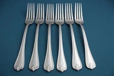 6 Salad Forks Lenox BUTLERS GOURMET 18/8 Plume China 7 1/8"