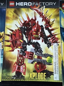 6 LEGO HERO FACTORY BOOKS **INSTRUCTION MANUAL ONLY**.  2232, 7156, 7147, 7148