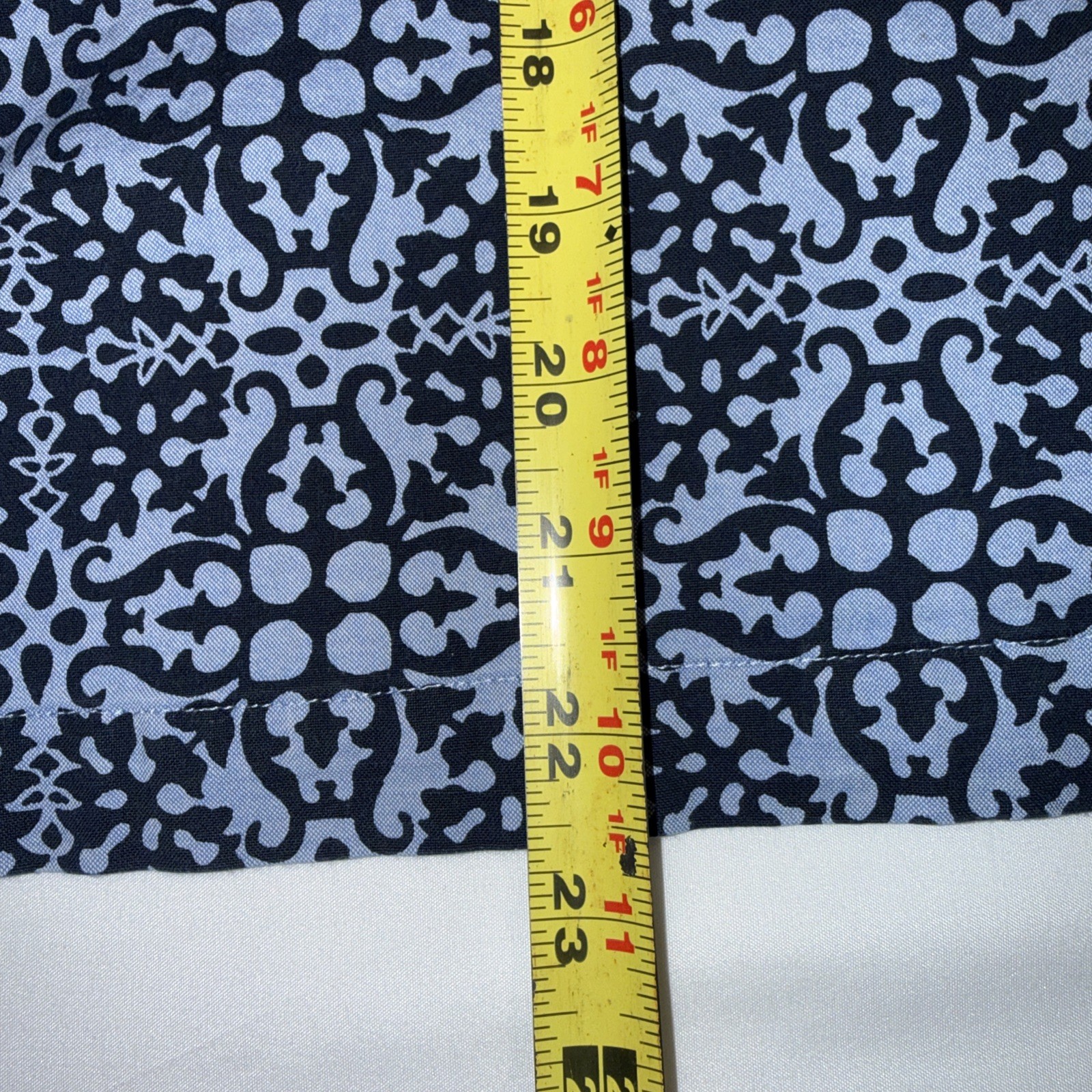 Talbots Damask Patterned Popover Blouse Mandarin … - image 11