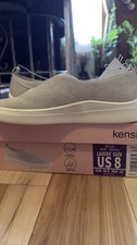 Kensie Salia Women's Comfort Slip-On Beige Fabric Shoes US 8 Flat Casual
