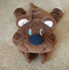 Vintage Fisher Price Rumple Bear Plush 1993 Floppy Dark Brown Black Nose 6812