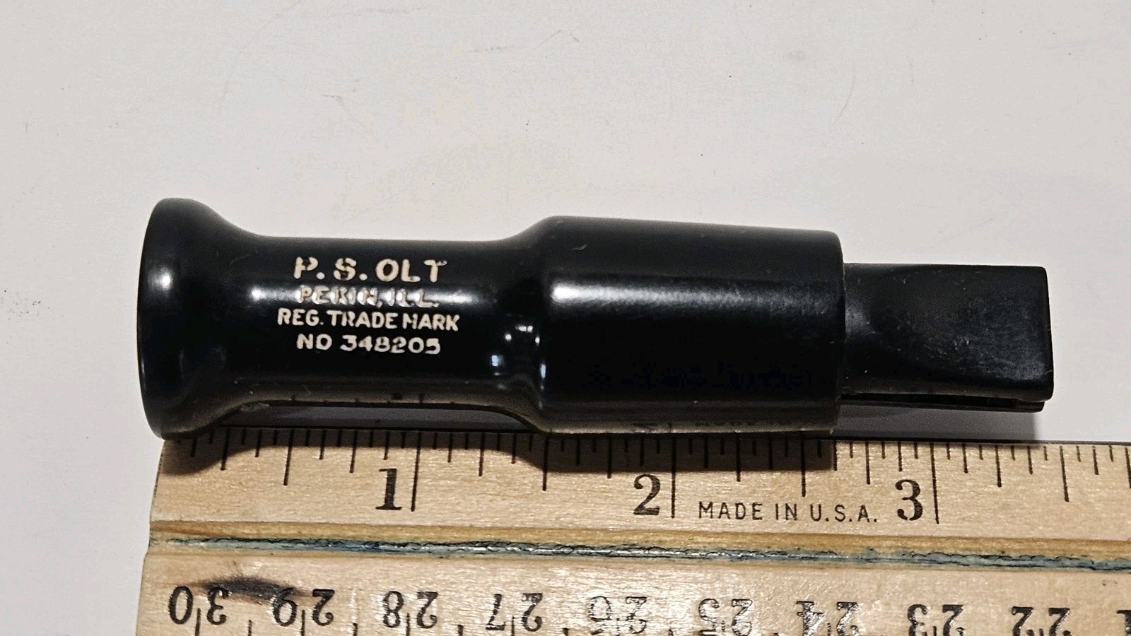 Vintage P.S. Olt Crow Call 348205 Pekin Ill.