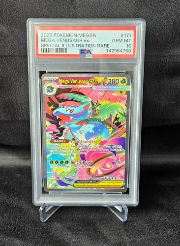 2025 Pokemon Mega Evolution Base #177 SIR Mega Venusaur ex PSA 10 Gem Mint