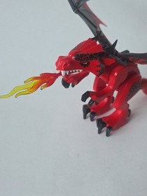 Red Dragon Figure from Lego Set 70403 Dragon Mountain, Castle Fantasy Era
