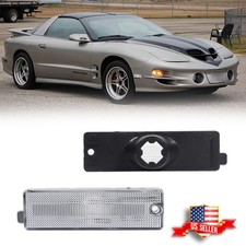 2PCS Clear Lens Front Bumper Side Marker Lights For 1998-2002 Pontiac Firebird