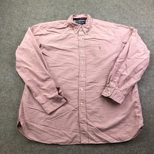 Ralph Lauren Shirt Mens XL Pink Solid Long Sleeve Button Down Classic Fit Casual