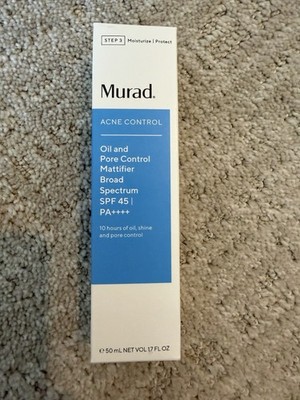 Murad Acne Control Oil and Pore Control Mattifier SPF 45 1.7oz - New in box