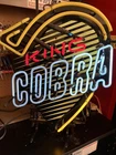 King Cobra vintage lighted rare beer bar sign neon display, top light is broken