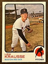 1973 Topps Baseball - #566 Lew Krausse Red Sox Near Mint NM (High Series)