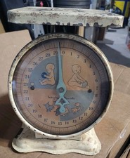 Vintage American Antique Family Nursery Scale Metal 30 Pounds Babies Decor