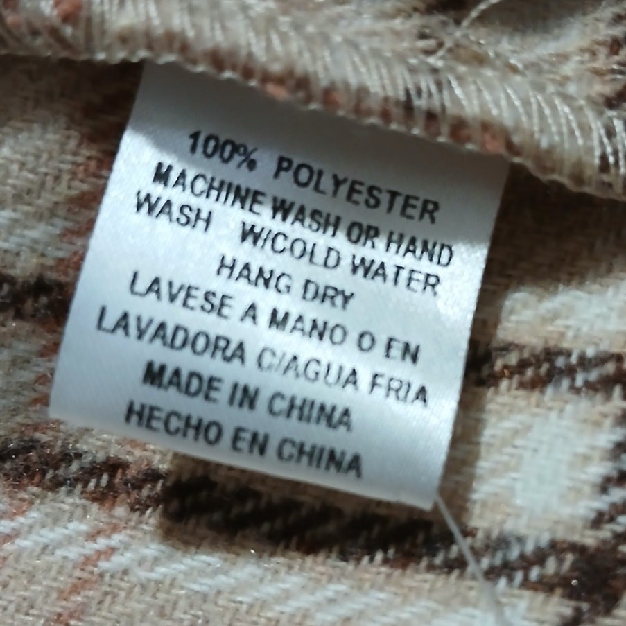 Cozy Co. by Cozy Casual 1X Shacket Adjustable-Sleeves Pockets Tan Plaid Plus Sz