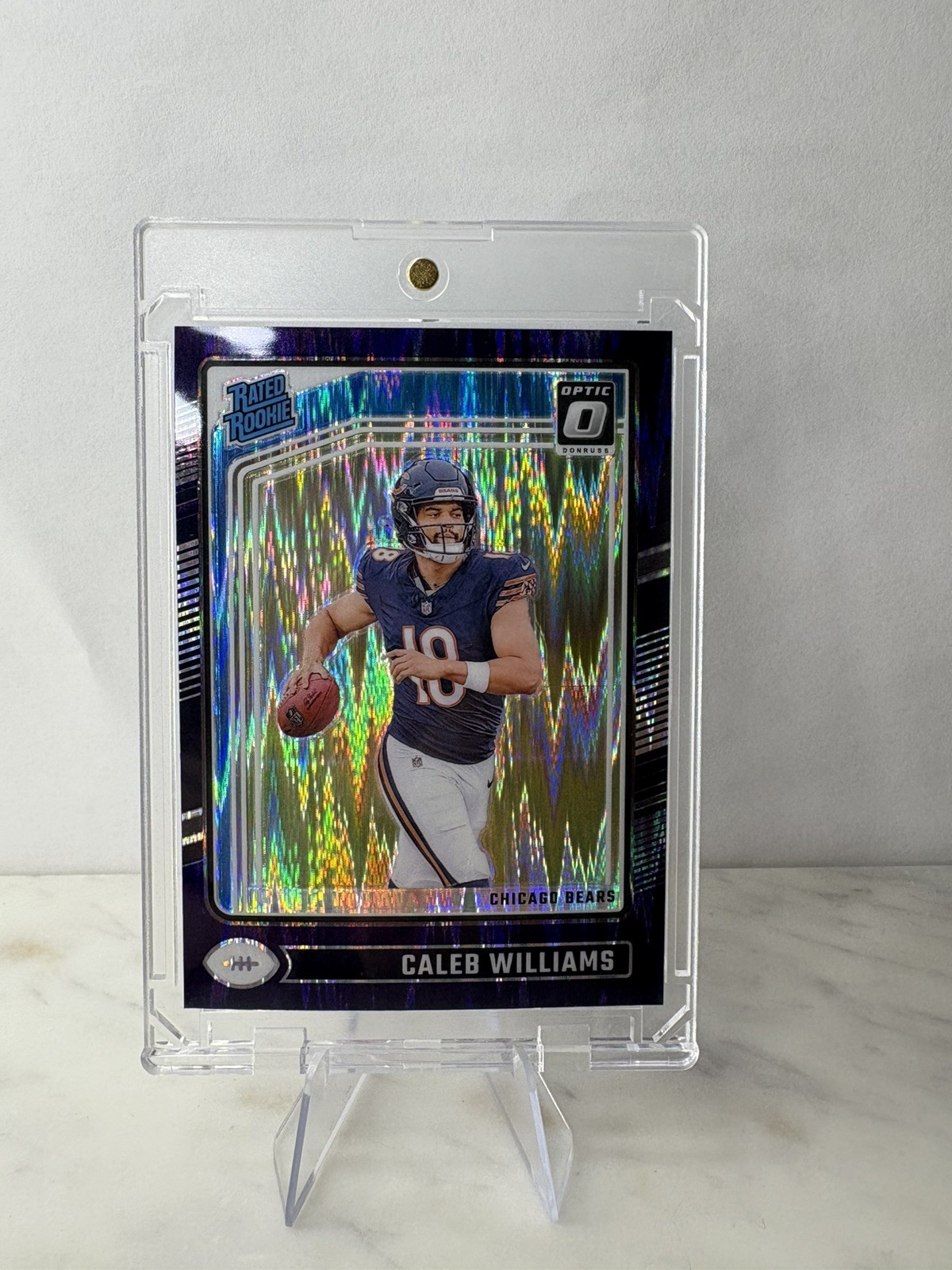 2024 Panini Donruss Optic - Rated Rookie Caleb Williams #201 Purple Shock Prizm
