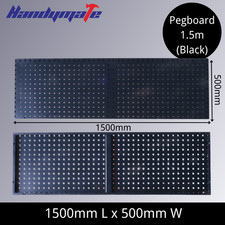 1.5M X 0.5M Pegboard Steel Pegboard Black Metal Peg Board