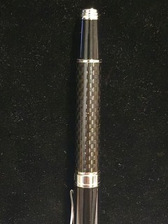 ​BMW Executive Rollerball Pen Carbon Fiber Pattern Black & Silver Refillable
