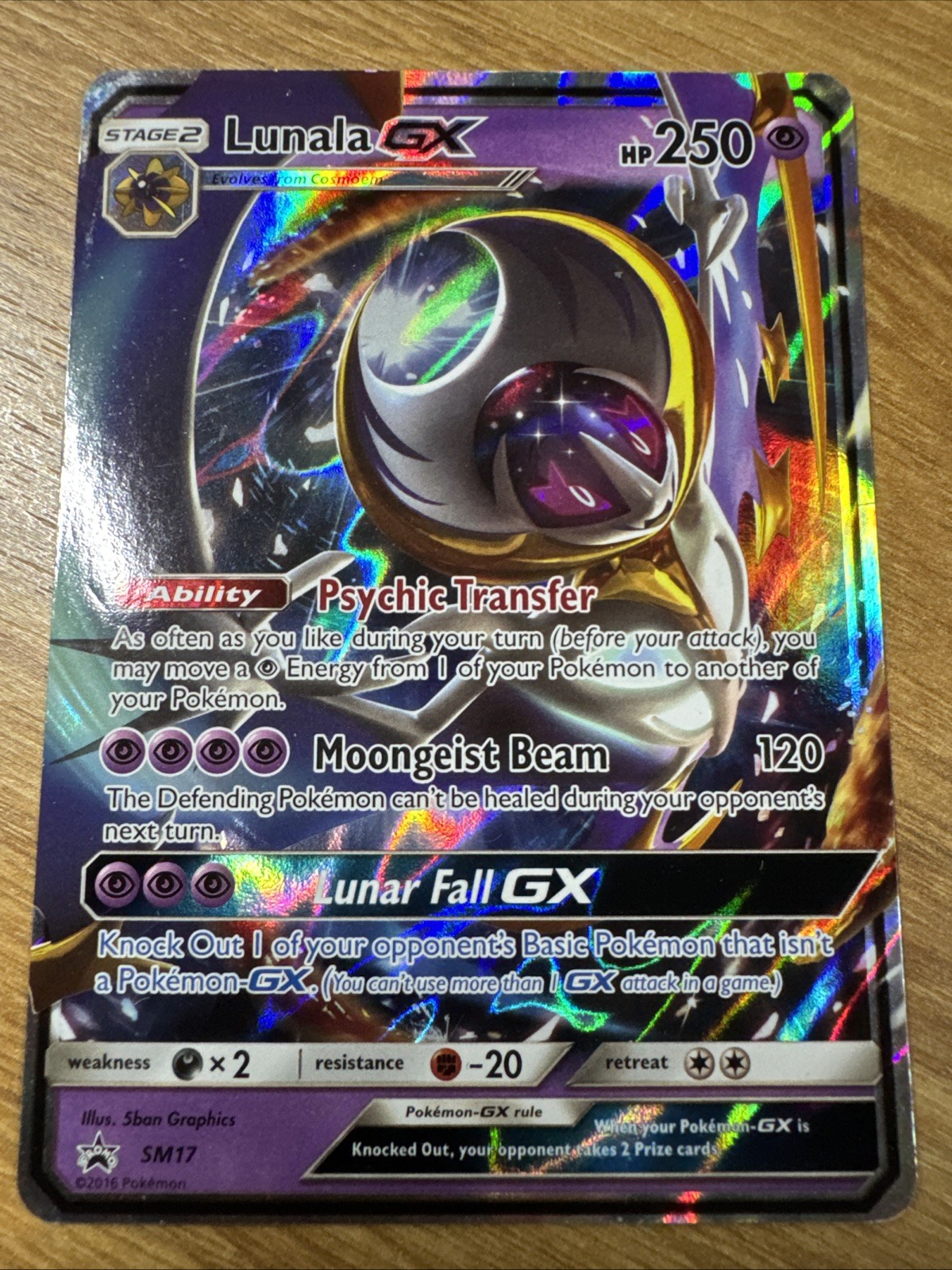 LUNALA GX - HOLO SUN & MOON PROMO POKEMON NM/M SM17