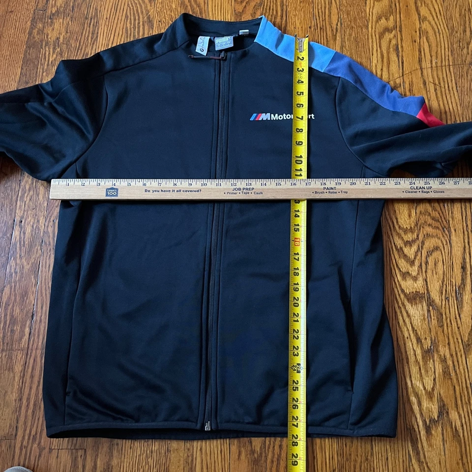 Chaqueta de pista Puma BMW Motorsport cremallera completa para hombre grande L negra azul roja Foto 4 de 4