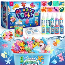Magic Gel Water Elf Toy Kit, Aqua Fairy Water Gel Kit for Kids with 10PCS Aqu...