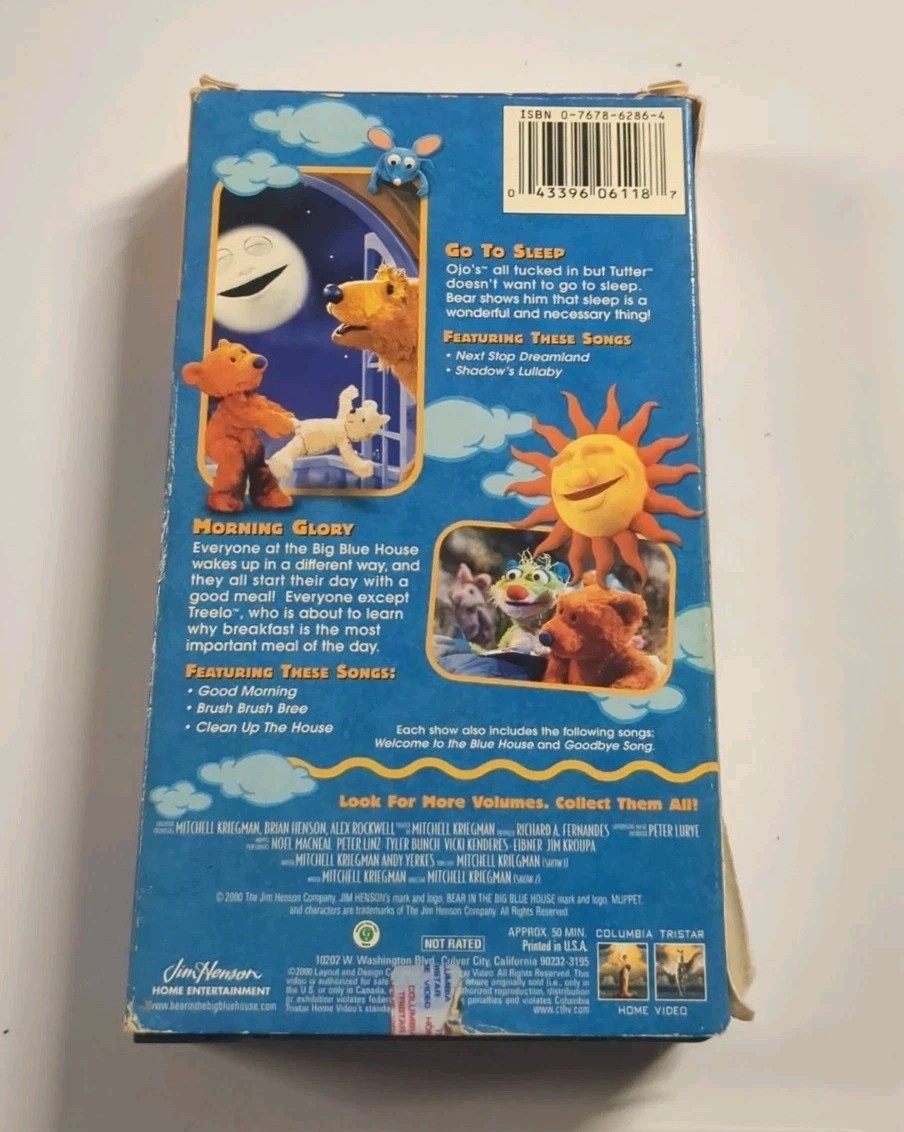 Bear in the Big Blue House, Early To Bed, Early To Rise VHS 43396061187 ...