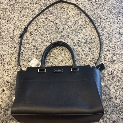 Kate Spade New York Lana Grove Street WKRU5322 Black Leather Convertible Handbag