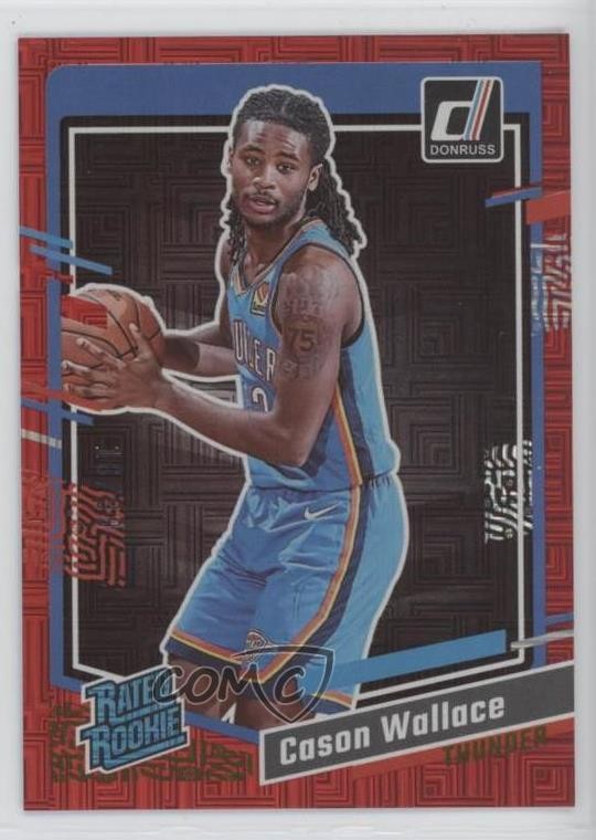 2023-24 Panini Donruss Rated Choice Red 16/99 Cason Wallace #231 Rookie RC s5j