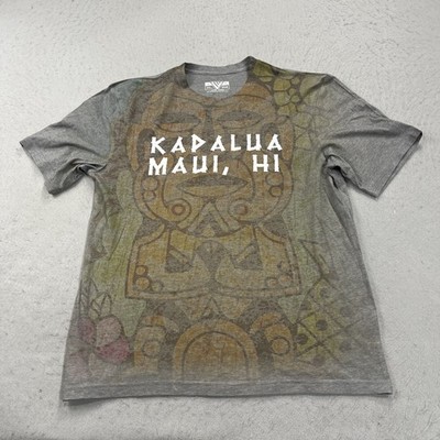 Kapalua Golf Shirt Mens Small Brown Gray Maui Hawaii Levelwear Graphic Tee