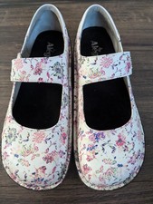 ALEGRIA Floral Pattern Mary Jane Women Nursing Clog Size 40 PINK ROSES