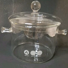 Glass Cooking Soup Pot w/Lid Japanese Kitchen Cookware Set 6.49 inches