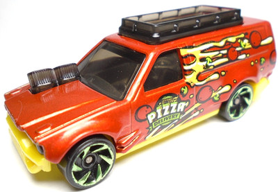 2018 HOT WHEELS METRO TIME SHIFTER PIZZA DELIVERY RED 1:64 DIECAST 2 7/8'' TRUCK