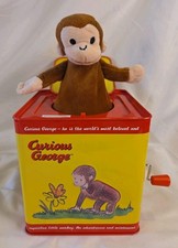 Schylling Curious George Jack in the Box Tin Wind Up Toy Monkey
