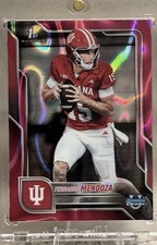 Fernando Mendoza Pink Lava Topps 2025 1st Bowman U Chrome #109 Indiana Football