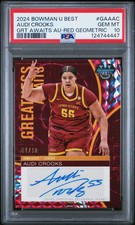 2024 BOWMAN UNIVERSITY BEST GREATNESS AWAITS AUTOS AUDI CROOKS 1/10 PSA 10