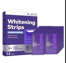 DR.DENT Purple Teeth Whitening Strips 14Ct Peroxide Free