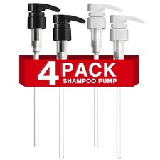 4-Pack Shampoo Pump for Liter 33.8 oz and 4 Pack, Black & White  0.37 per gallon