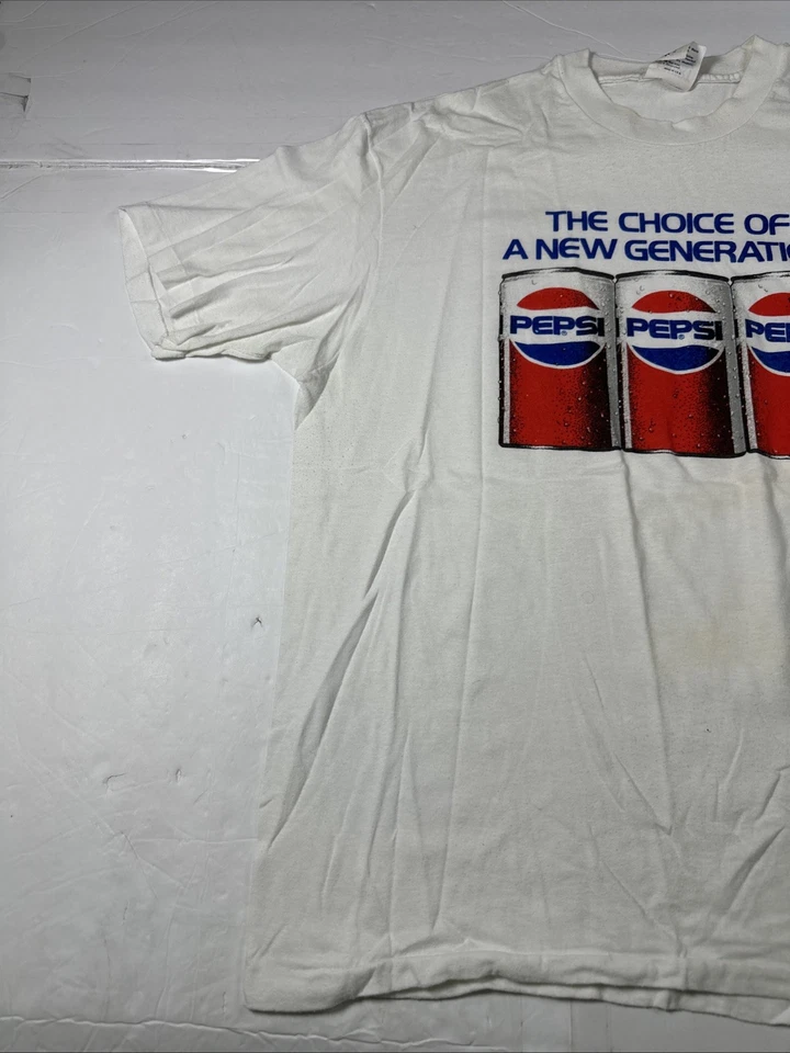 Camiseta De Colección PEPSI La Elección De Una Generación Para Hombres EE. UU. Puntadas Individuales XL #2428 Foto 3 de 4