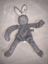 Bunnies by the Bay Gray Bunny Rattle Silly Buddy Pacifier Holder/Lovey