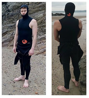 mm thermal Neoprene hooded sleeveless rash vest V WARM all